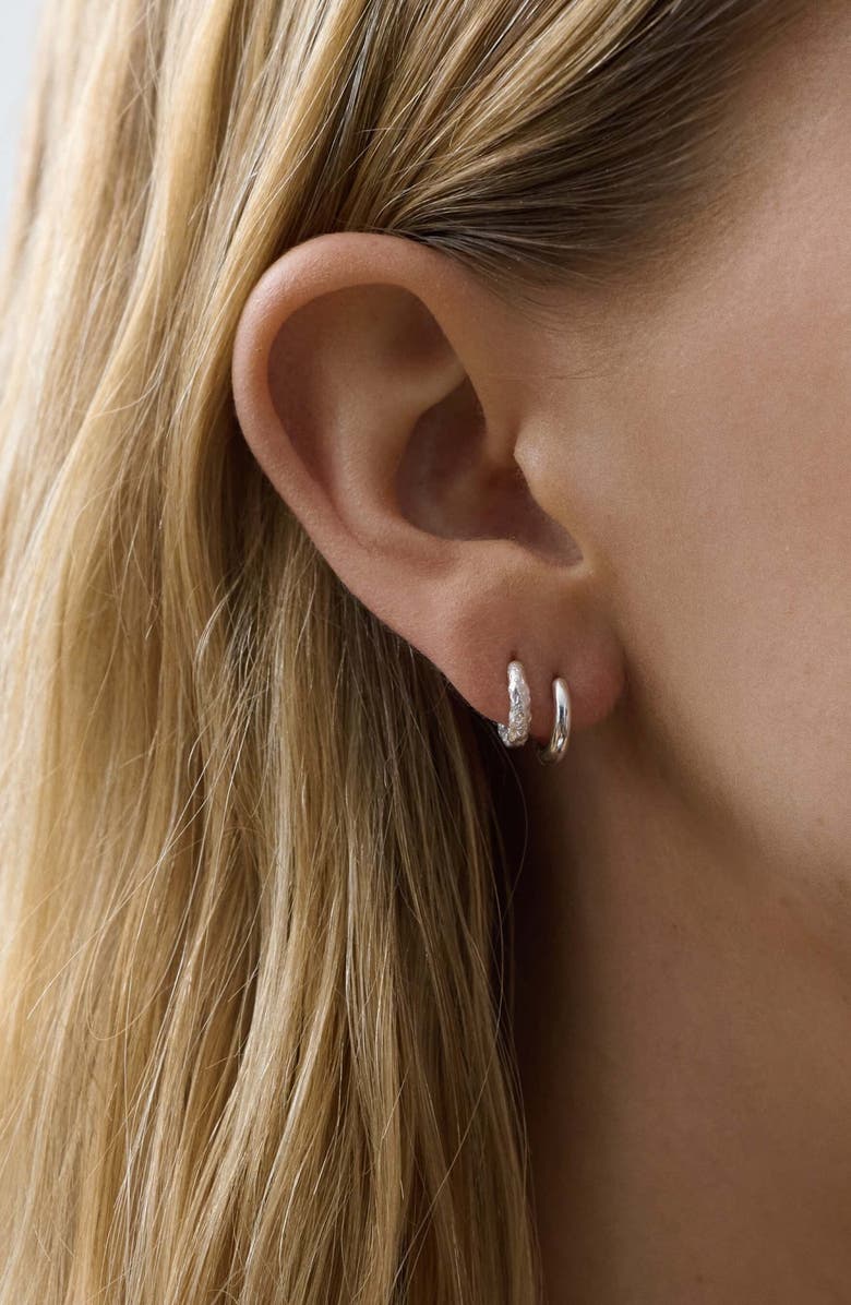 NOOTKA Mini Hoop Silver, Alternate, color, Silver