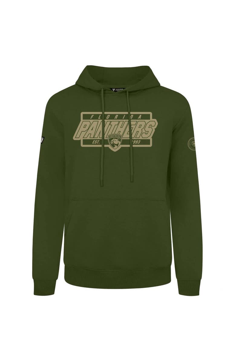 LEVELWEAR Men's Levelwear Olive Florida Panthers Podium Pullover Hoodie, Main, color, Olive