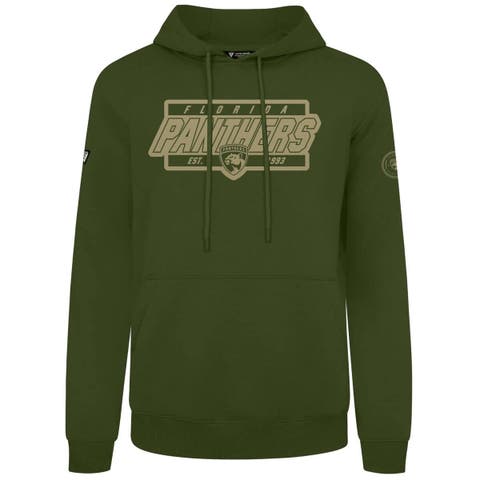 Men's Levelwear Olive Florida Panthers Podium Pullover Hoodie