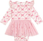 Sweet Wink Princess Trellis Long Sleeve Tutu Bodysuit
