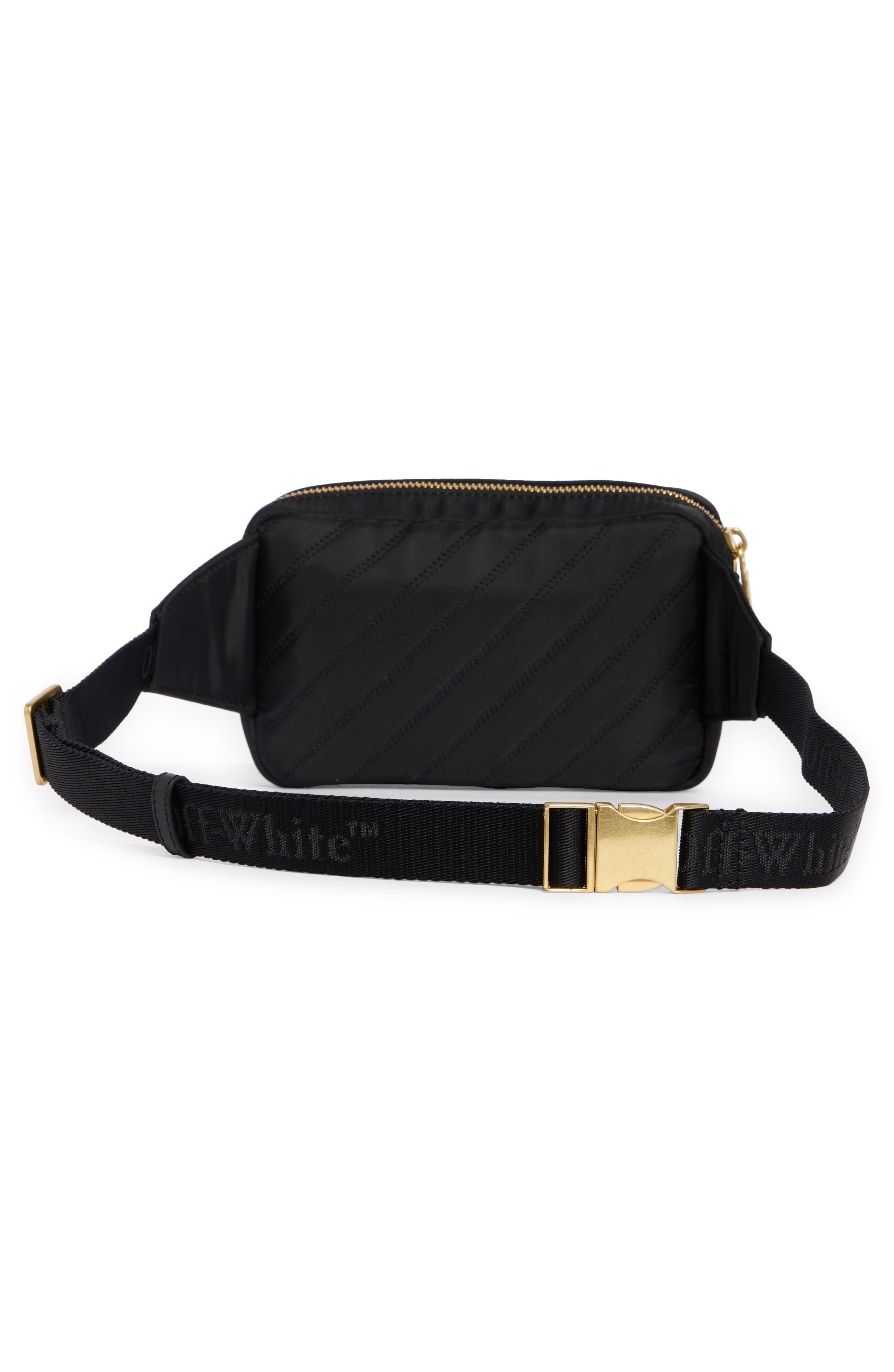 Off-White Waist Sling Bag, Alternate, color, Black