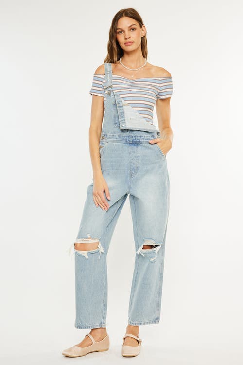 Kancan Becky 90s Denim Overalls In Brown