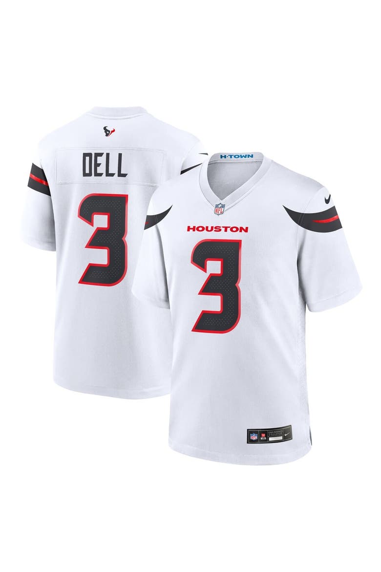 Men's Nike Tank Dell  White Houston Texans Game Jersey, Main, color, White