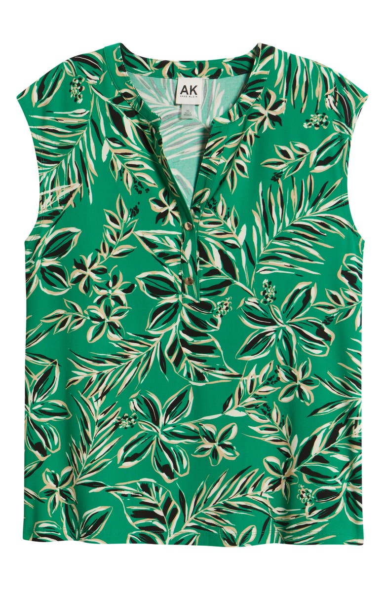 AK ANNE KLEIN Tropical Print Dolman Sleeve Top, Alternate, color, 