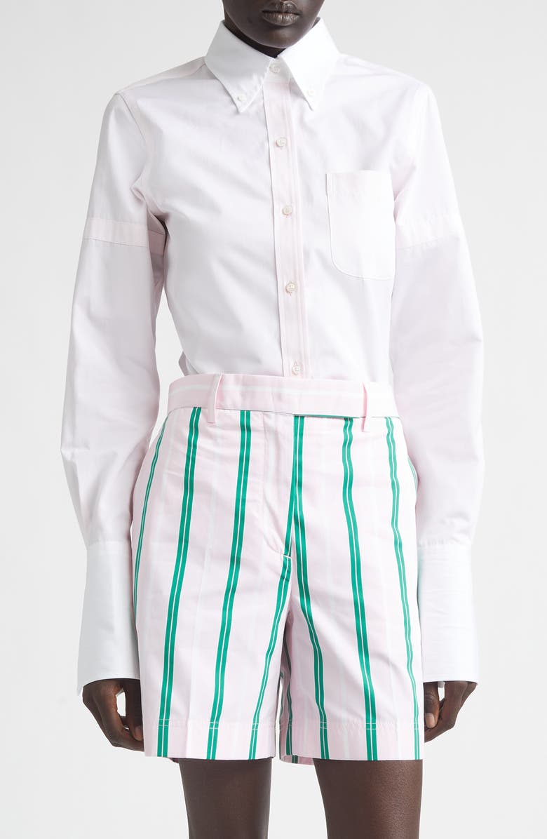 Thom Browne Classic Fit French Cuff Cotton Poplin Button-Down Shirt, Main, color, Light Pink
