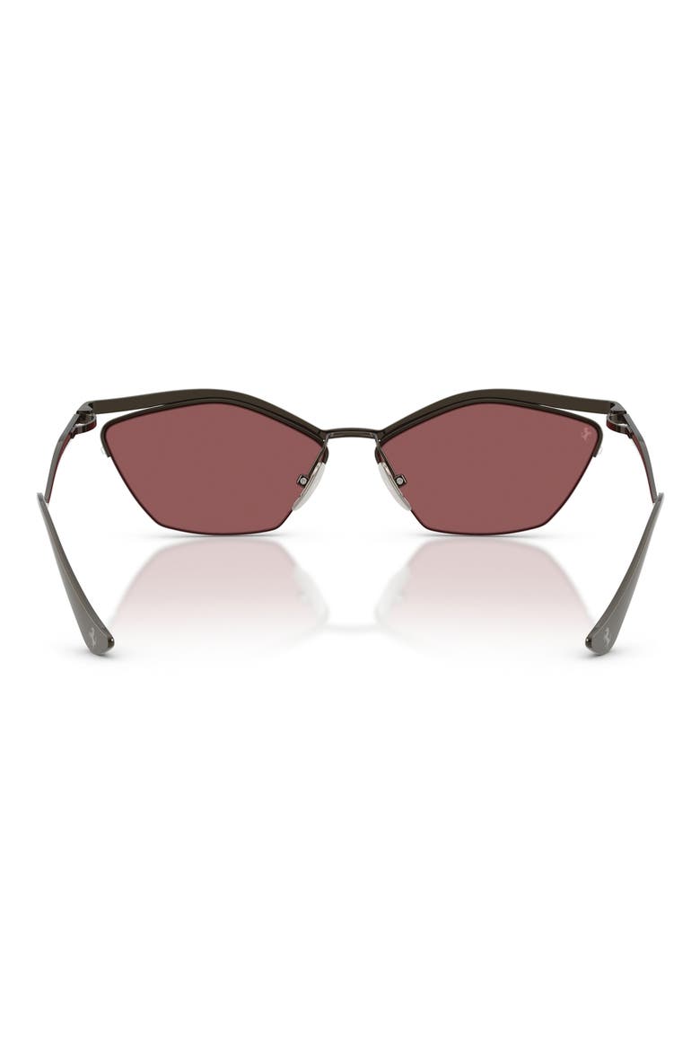 59mm Cat Eye Sunglasses, Alternate, color, GUNMETAL SHINY / RED
