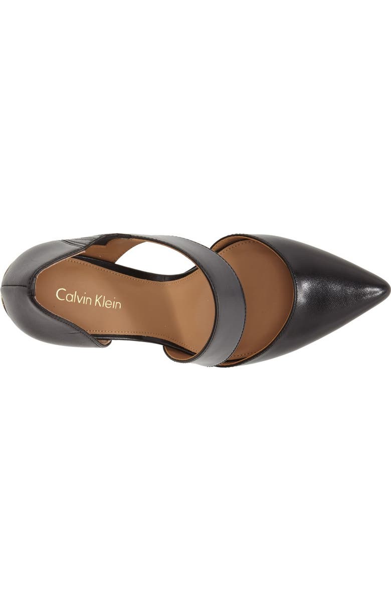 Calvin Klein 'Gella' Pointy Toe Pump, Alternate, color, Black