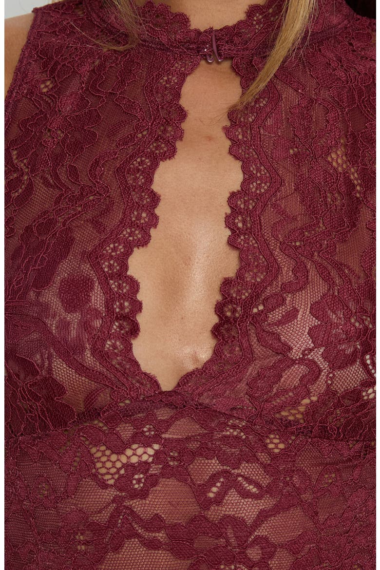 Quinbie Lace Sleeveless Top, Alternate, color, BURGUNDY