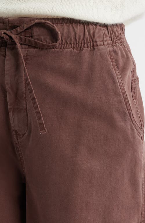 Treasure & Bond Drawstring Wide Leg Pants In Brown
