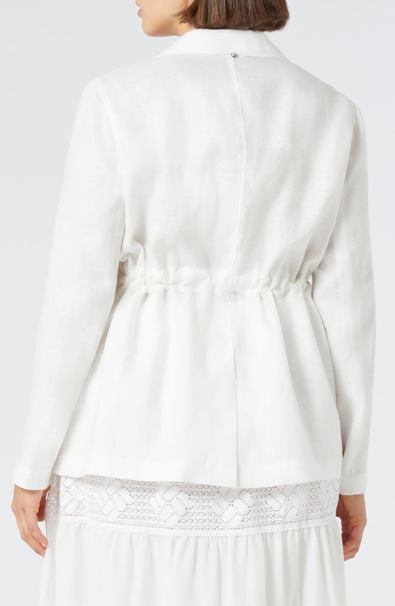 Marina Rinaldi Tonale Linen Blazer, Alternate, color, Ivory