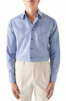 Eton Contemporary Fit Gingham Dress Shirt