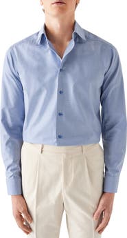Eton Contemporary Fit Gingham Dress Shirt