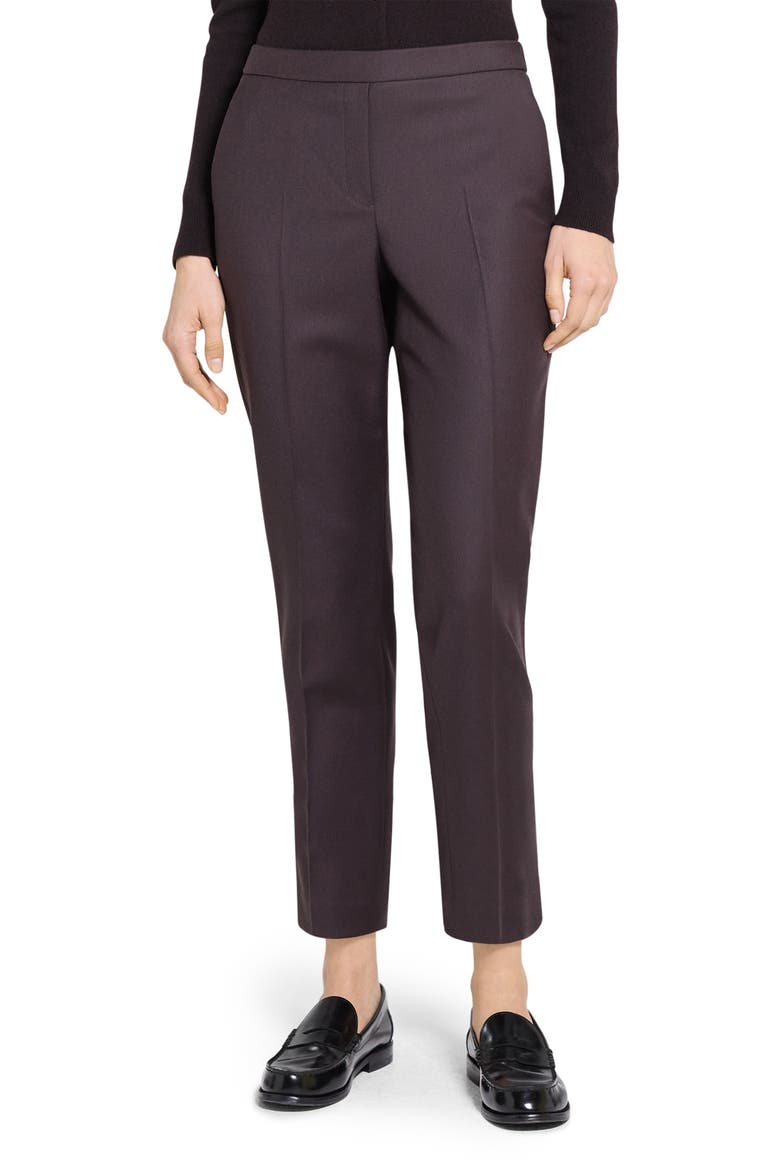 Sleek Flannel Treeca Pull-On Pants, Main, color, CACAO - DAJ