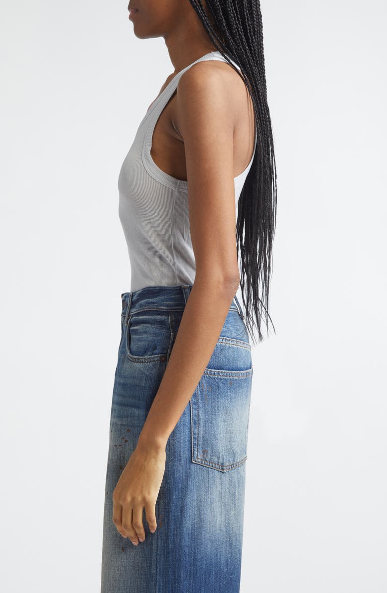 Acne Studios Fluid Rib Tank, Alternate, color, Light Grey