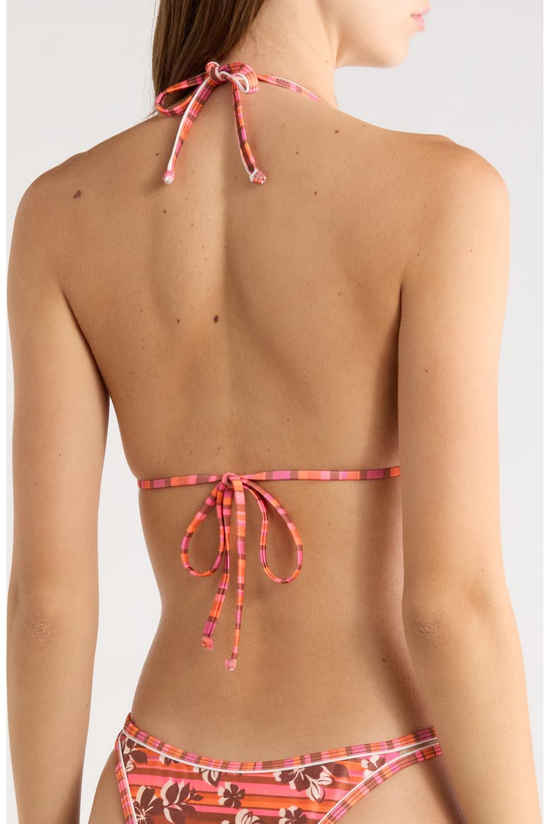 Sunkissed Stripe Double Bind Triangle Bikini Top, Alternate, color, SUNKISSED STRIPE