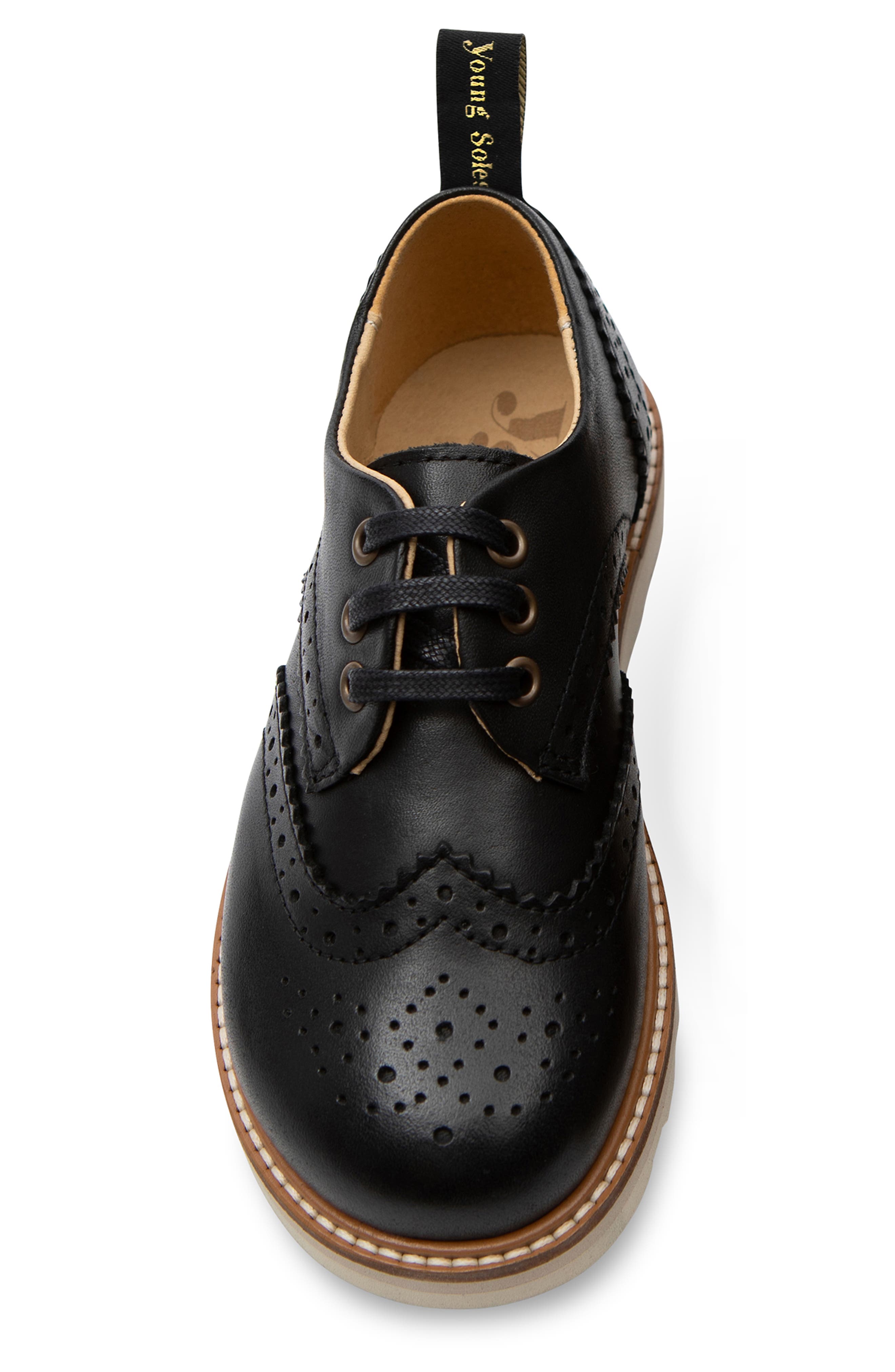 Brando Kids Brogue Shoe, Alternate, color, Black