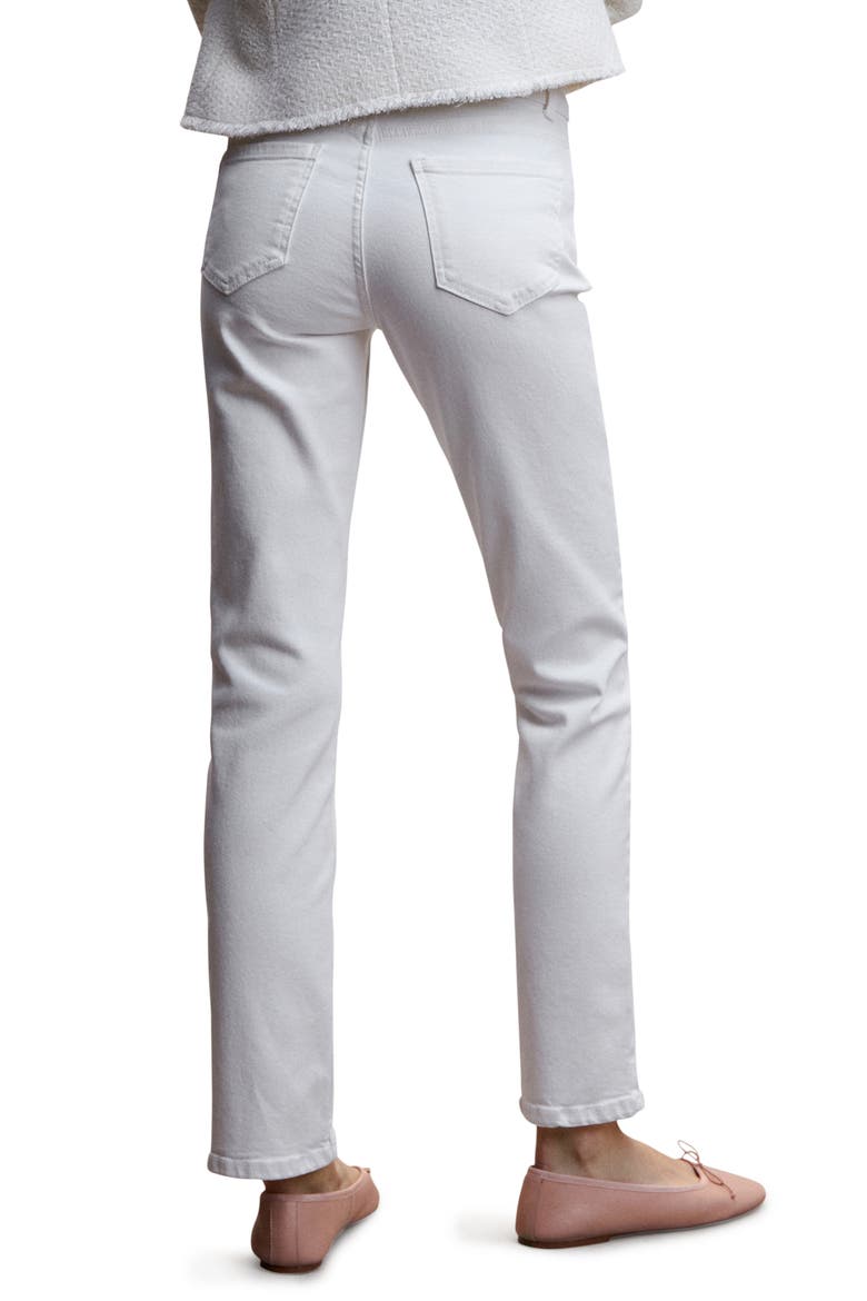 Medium Comfort Straight Leg Jeans, Alternate, color, WHITE