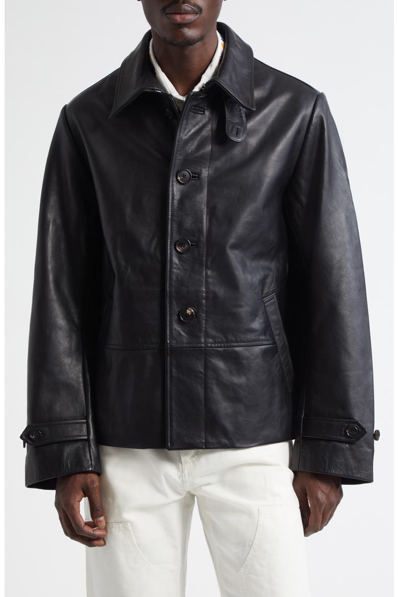 Cropped Continental Coat, Main, color, BLACK