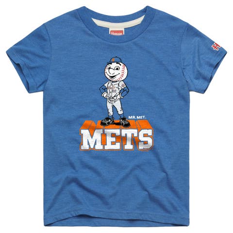Youth Homage Royal New York Mets Mascot Tri-Blend T-Shirt