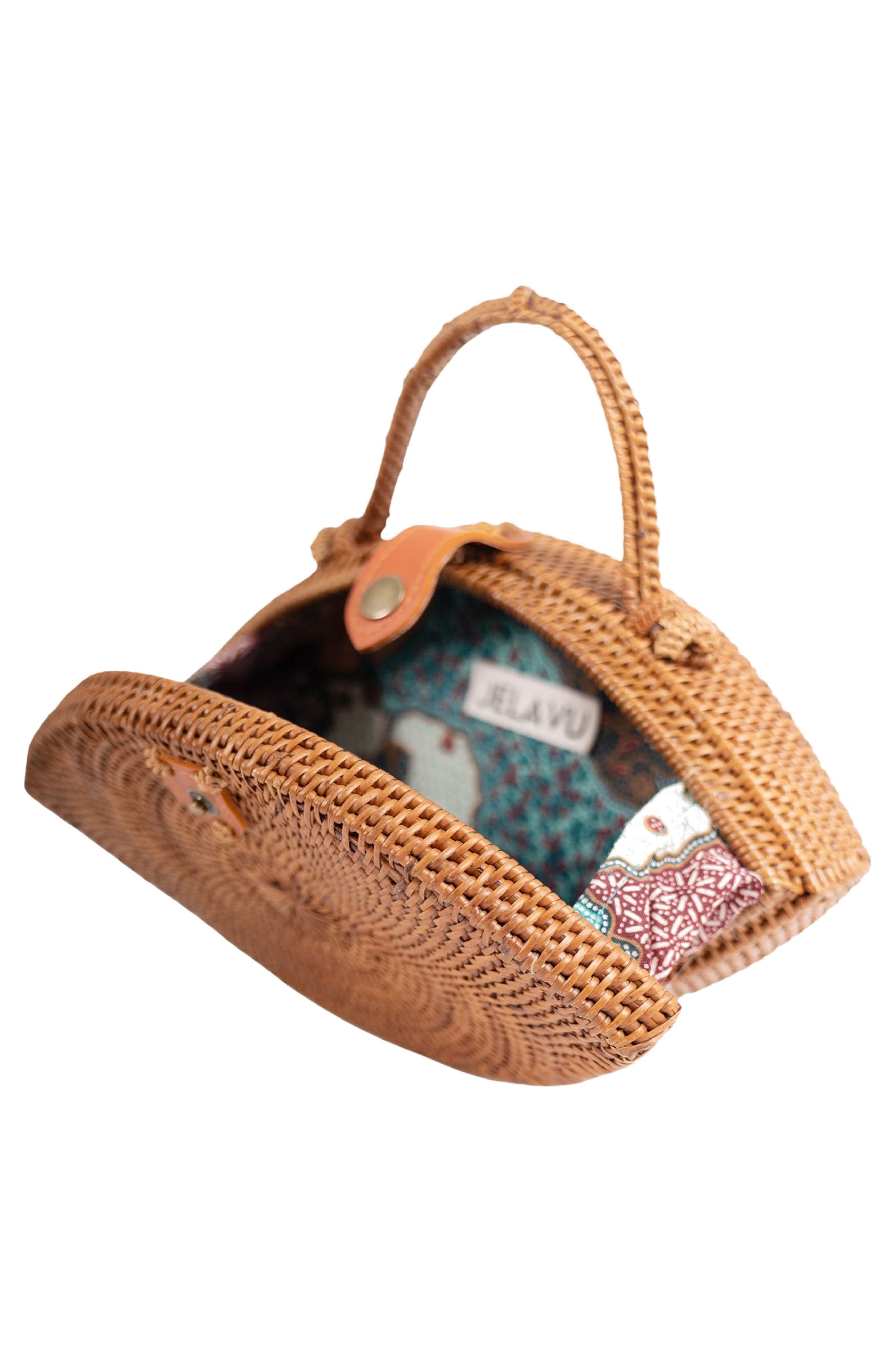 Jelavu Iris Handwoven Rattan Top Handle Bag, Alternate, color, Natural
