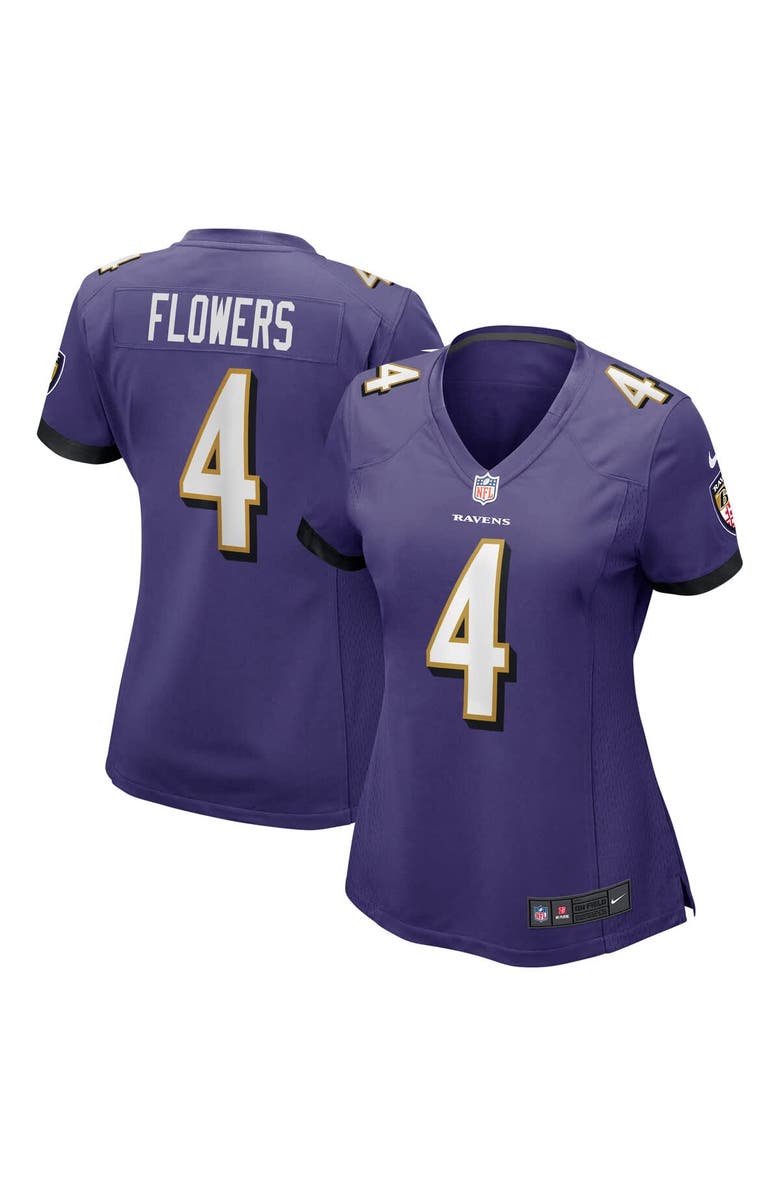 Nike Women's Nike Zay Flowers Purple Baltimore Ravens Team Game Jersey, Main, color, Purple