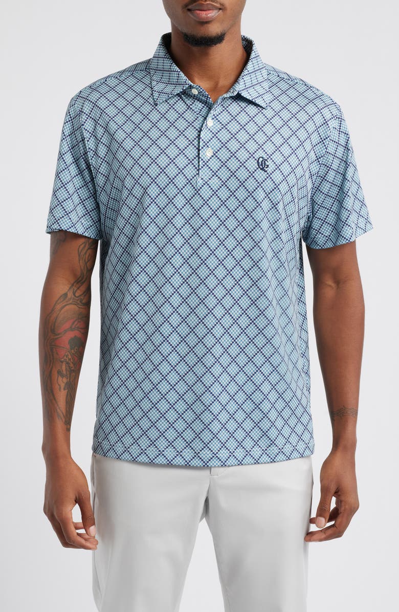 Quiet Golf Houndstooth Polo, Main, color, 