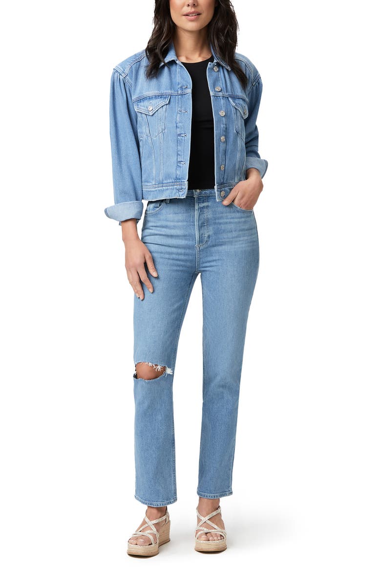 Stella Ripped High Waist Straight Leg Jeans, Alternate, color, PECOTDSTHM