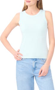 Halogen® Fitted Ribbed Tank Top