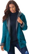Roaman's Plus Size Hooded Nylon Jacket