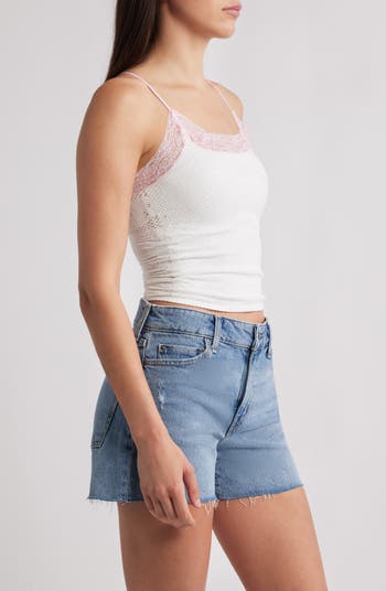 Jules Lace Trim Seamless Crop Camisole