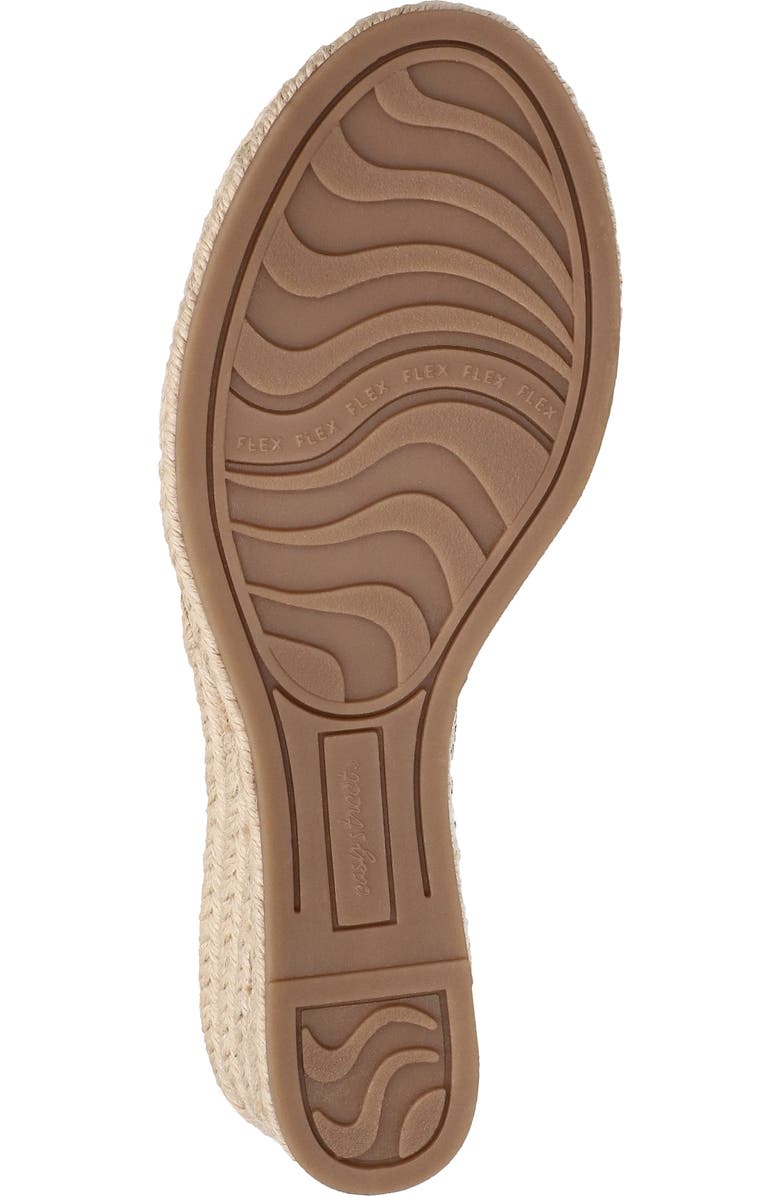 EASY STREET Coast Espadrille Wedge Sandal, Alternate, color, Black Linen Embossed