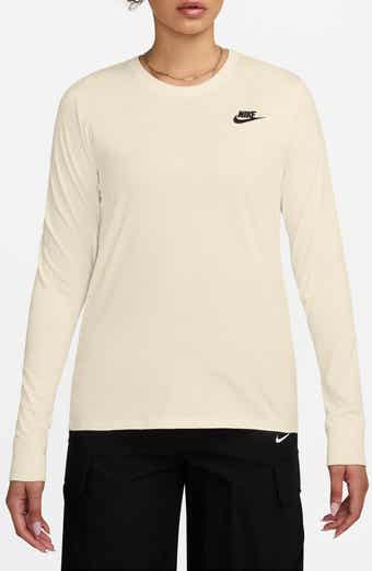 Nike Club Logo Cotton Long Sleeve Graphic T-Shirt