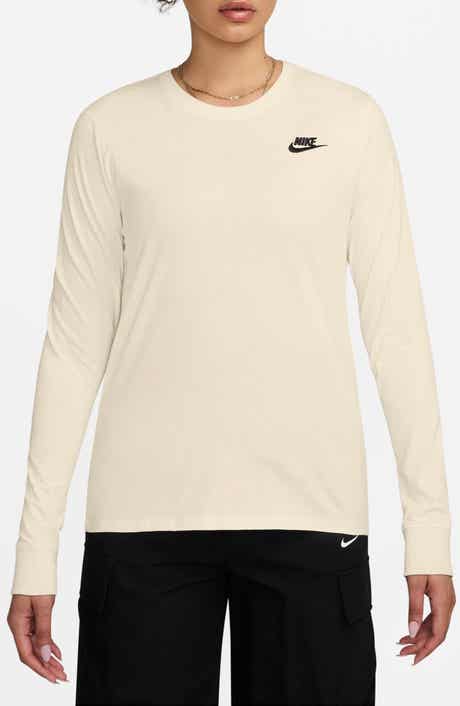 Nike Club Logo Cotton Long Sleeve Graphic T-Shirt