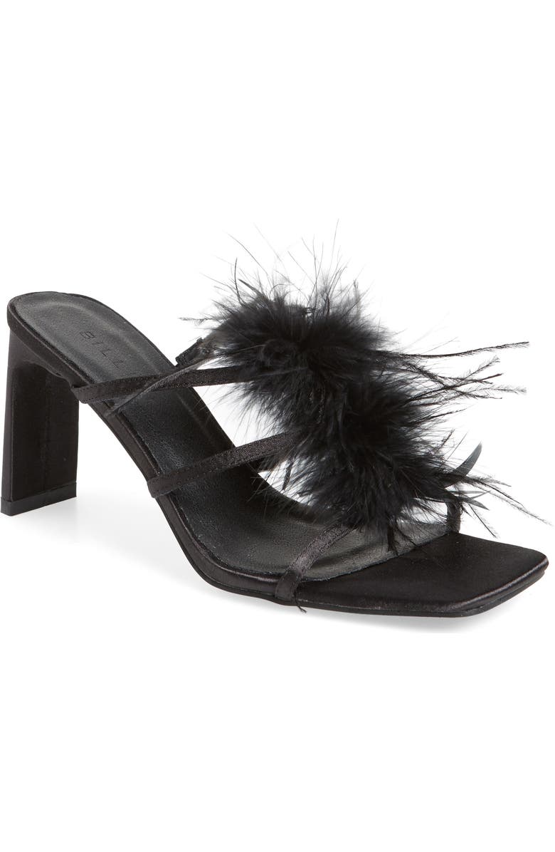 Billini Kayden Feather Slide Sandal, Main, color,