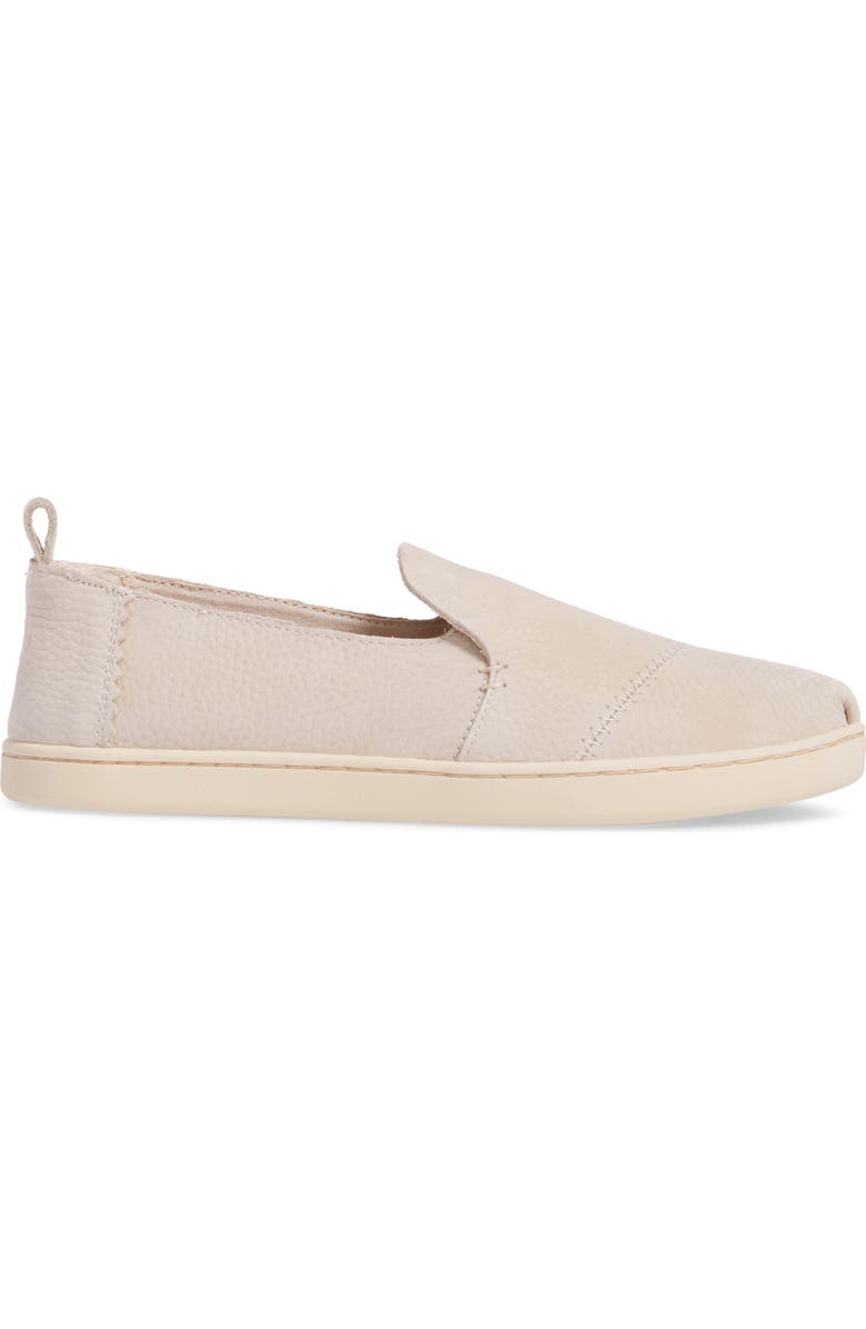 TOMS Deconstructed Alpargata Slip-On, Alternate, color, Birch Nubuck Leather