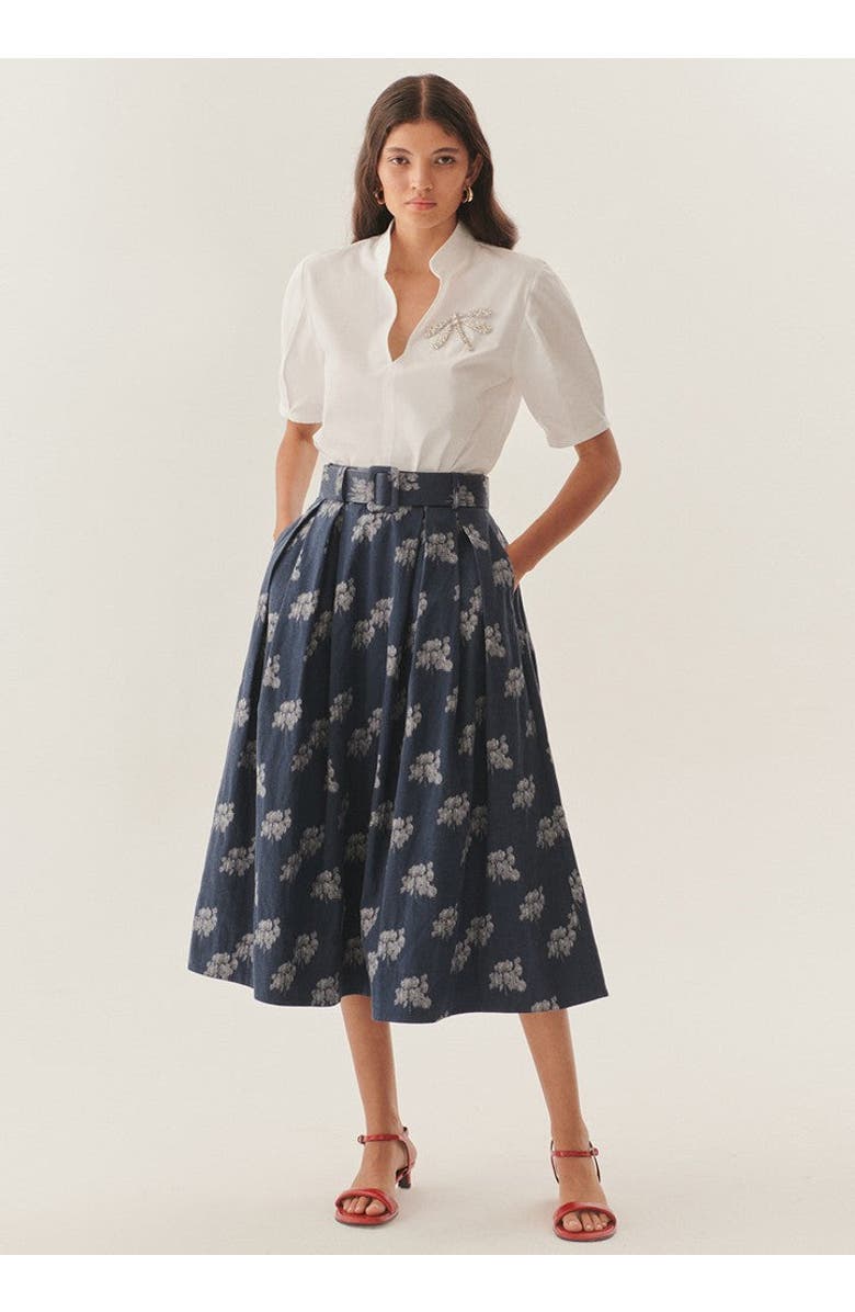 Exquise Thea Skirt, Alternate, color, Indigo