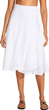 Vitamin A® Lana Linen Cover-Up Wrap Midi Skirt