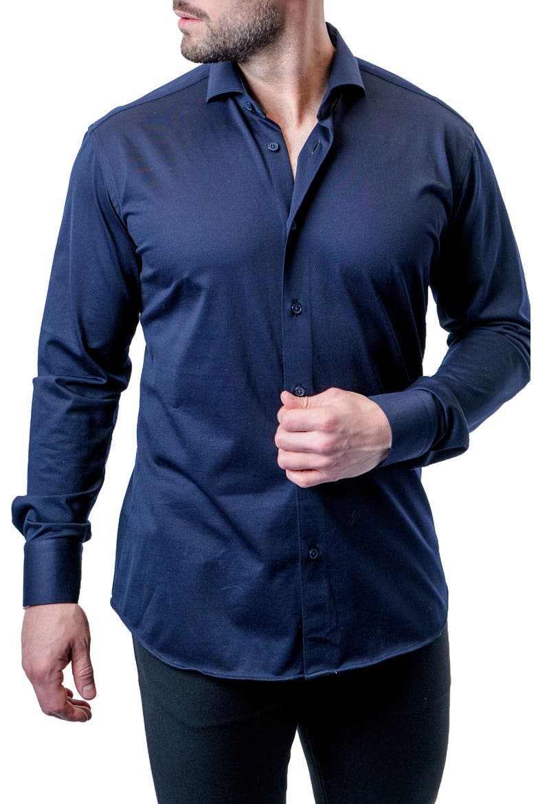 Fibonacci Button-Up Shirt, Alternate, color, BLUE