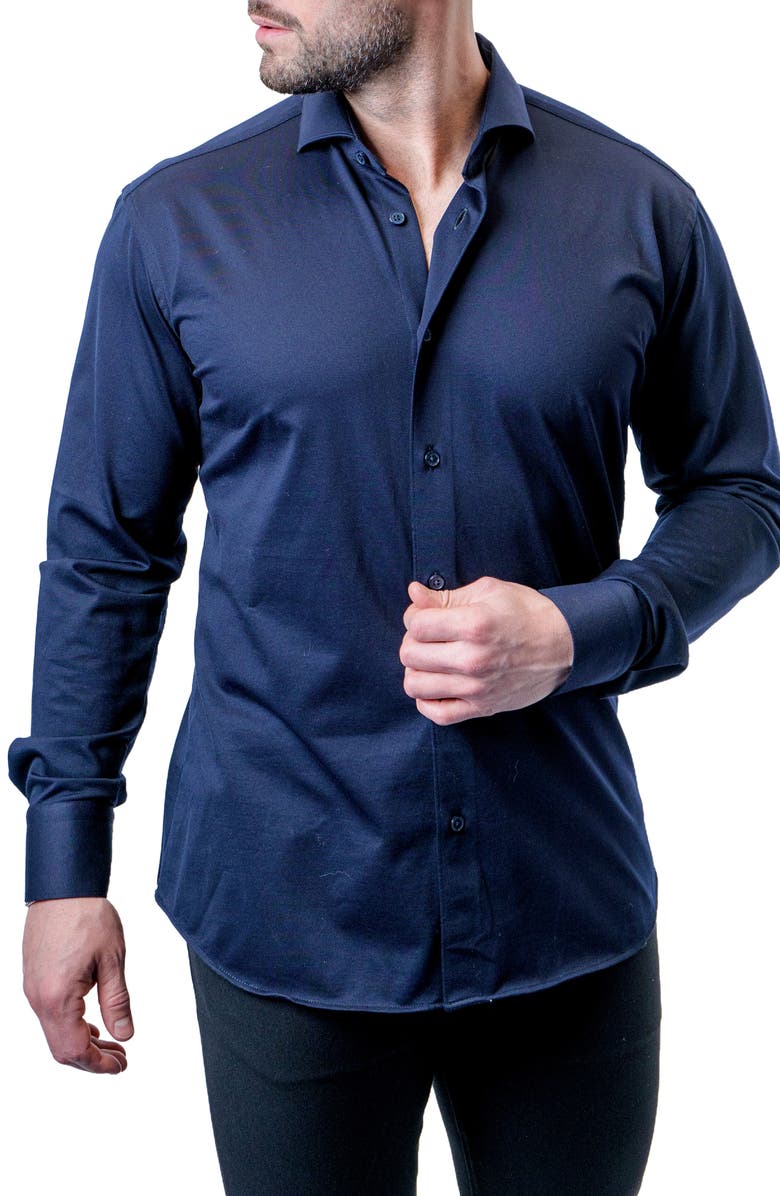 Maceoo Fibonacci Button-Up Shirt, Alternate, color, Blue