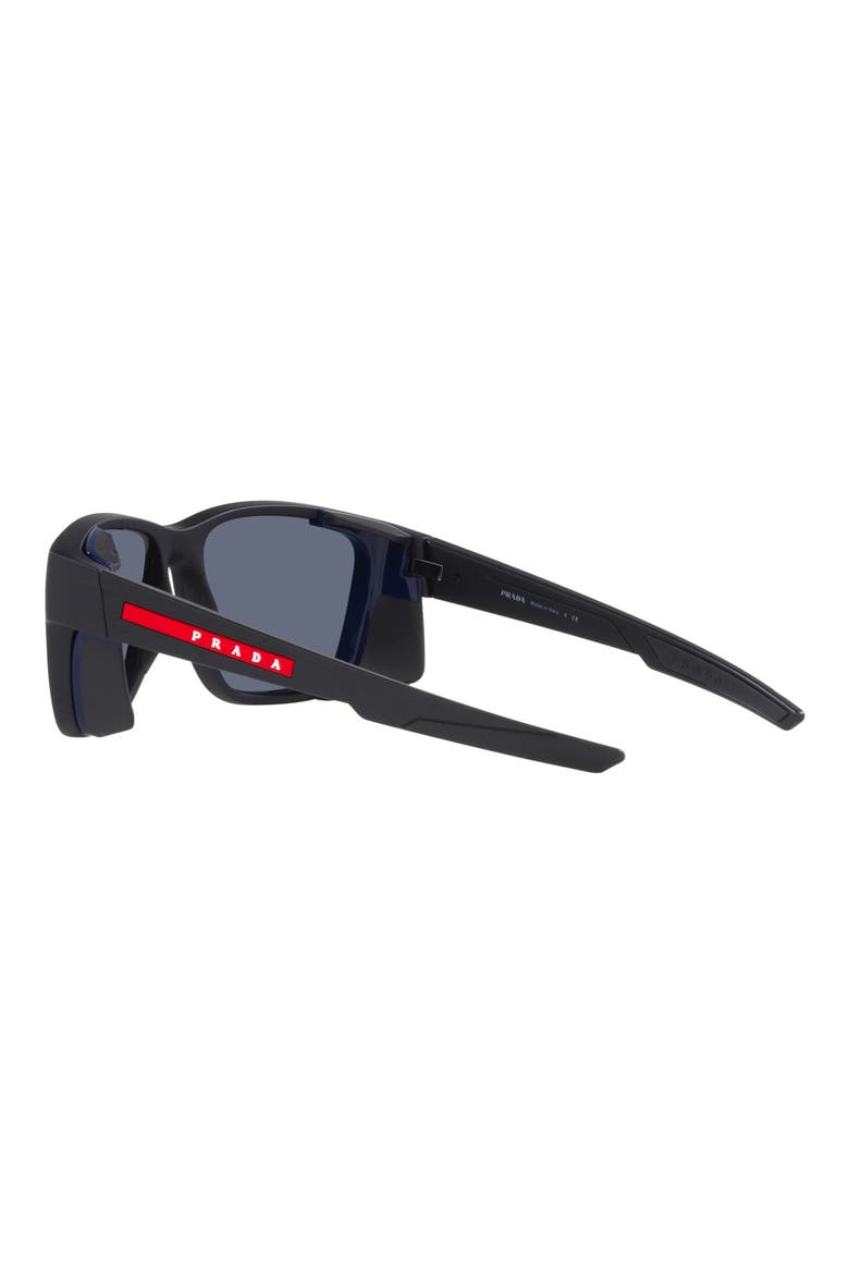 59mm Pillow Sunglasses, Alternate, color, RUBBER BLACK