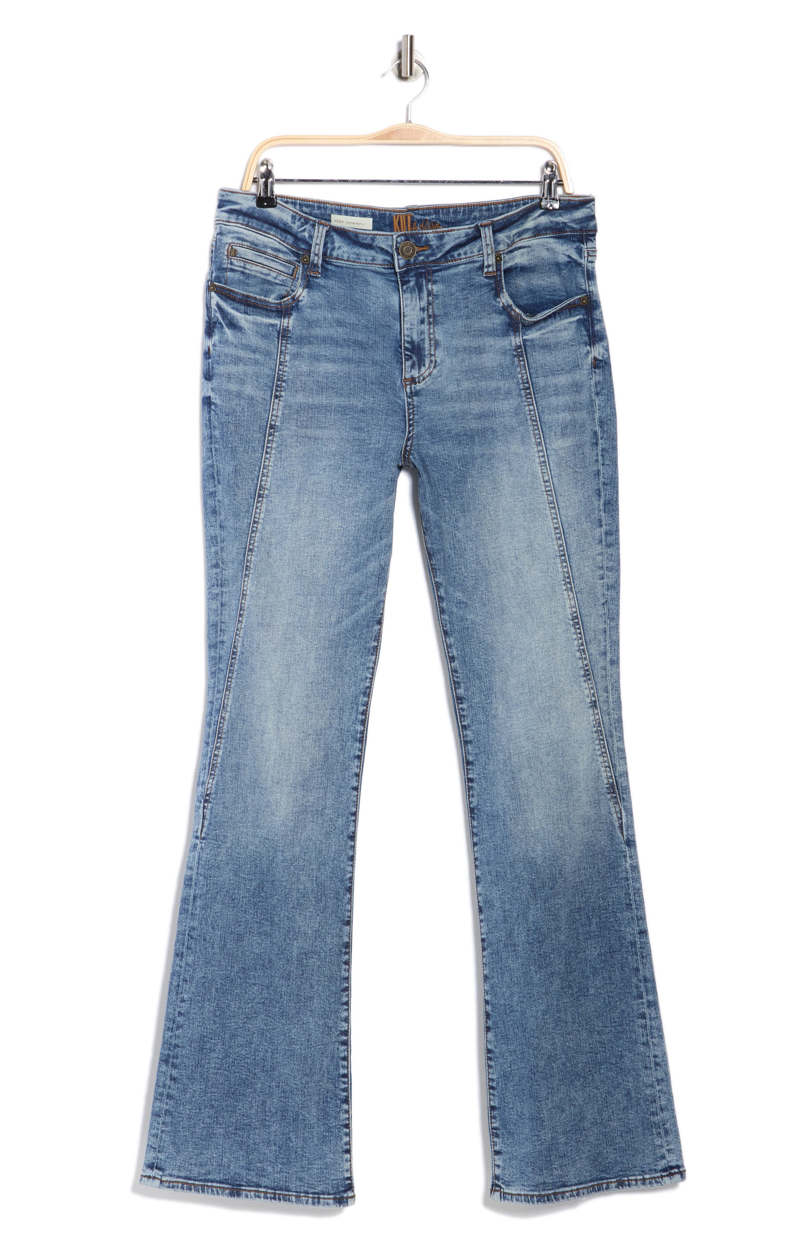 KUT from the Kloth Nicole Seamed High Waist Bootcut Jeans