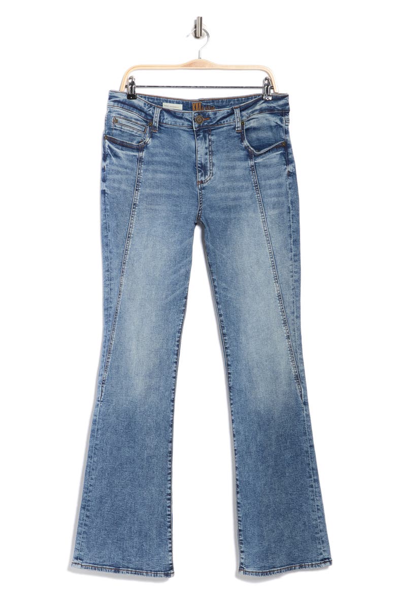 Nicole Seamed High Waist Bootcut Jeans, Alternate, color, DAPHNE
