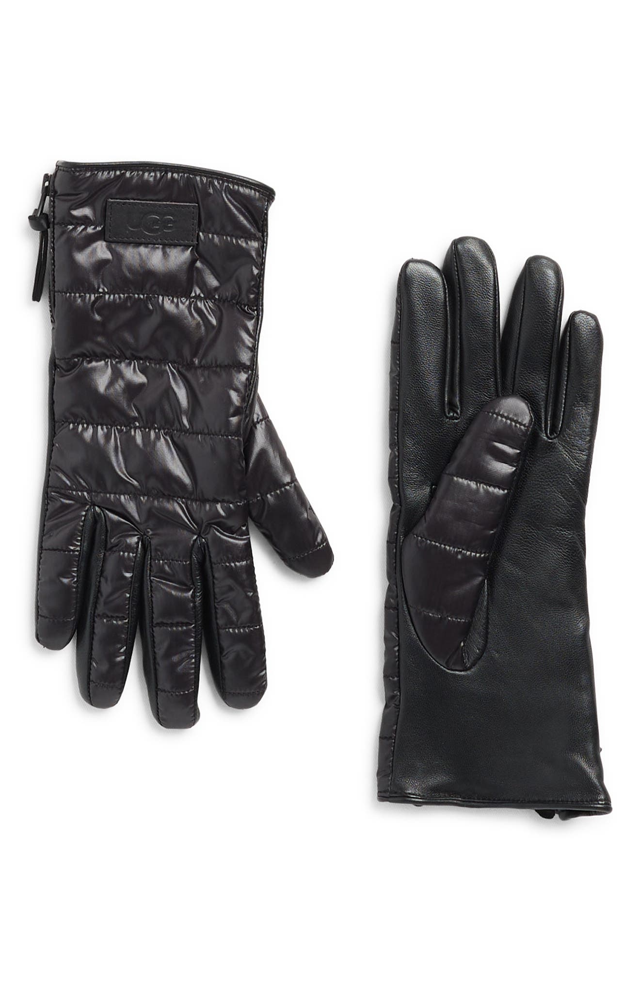 Faux Fur Lined Quilted Gloves