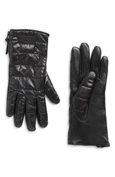 Faux Fur Lined Quilted Gloves
