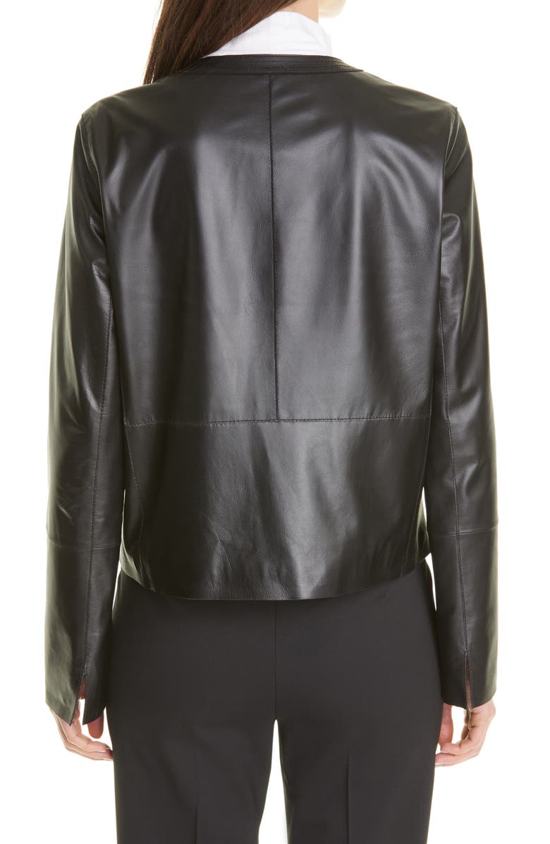 Lafayette 148 New York Griffith Lambskin Leather Jacket, Alternate, color, 