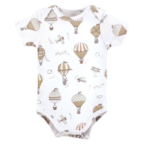 Hudson Baby Five-piece Set Of Cotton Infant All-in-one Bodysuits In Brown
