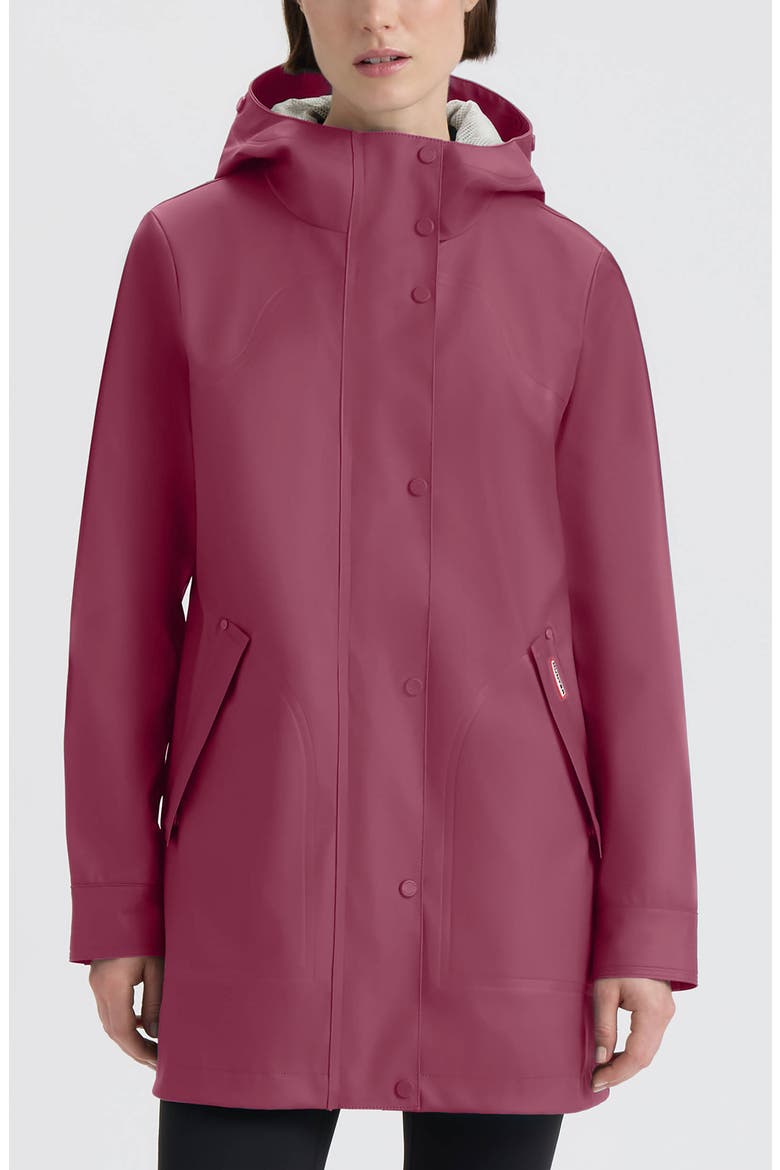 Acacia Rubberized Water-Repellent Rain Jacket, Main, color, ROSE WINE