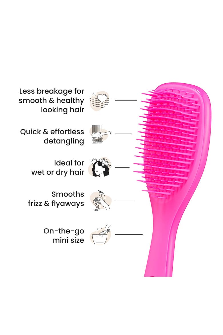 Mini Ultimate Detangling Hairbrush, Alternate, color, RUNWAY PINK