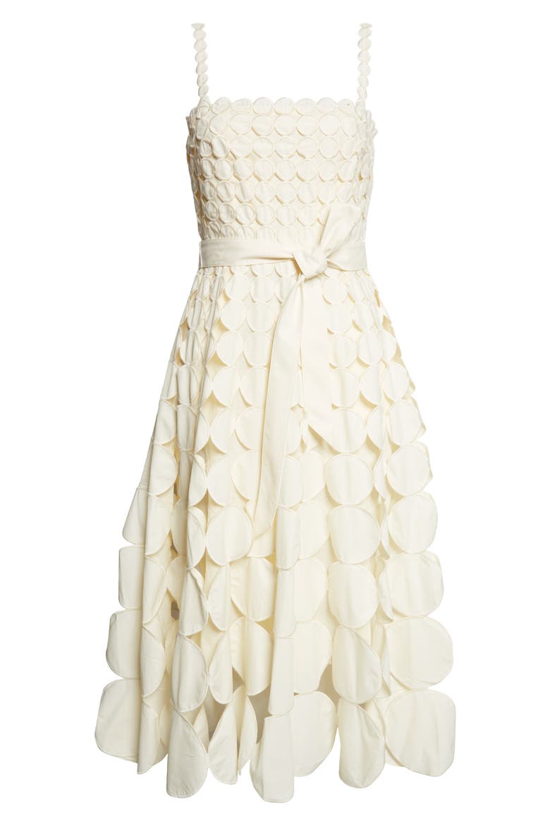 Gigi Cutout High Low Midi Dress, Alternate, color, CREAM