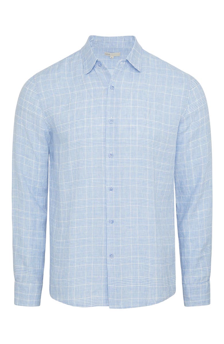 Onia Linen Long Sleeve Shirt, Alternate, color, Blue Multi